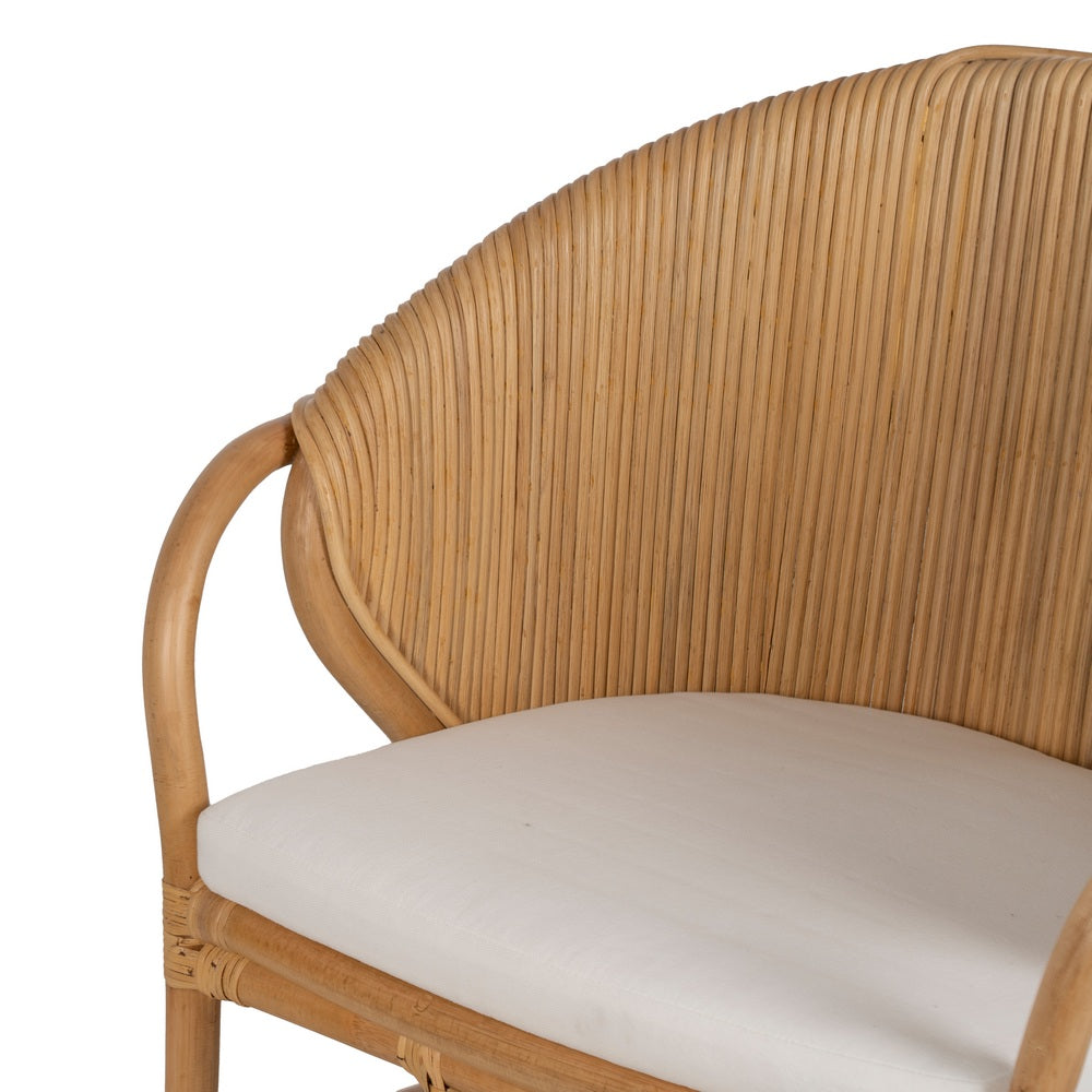 SILLÓN NATURAL RATÁN DECORACIÓN 65 X 63 X 78 CM