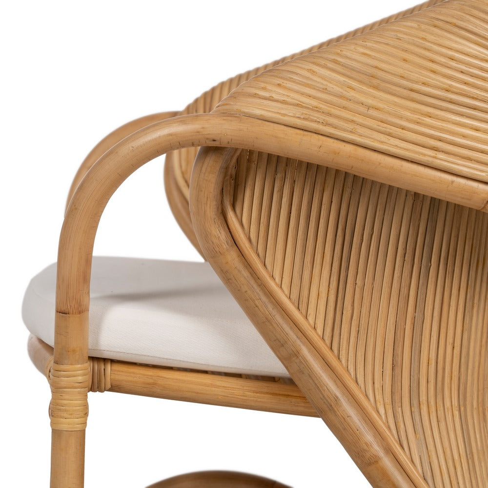 SILLÓN NATURAL RATÁN DECORACIÓN 65 X 63 X 78 CM