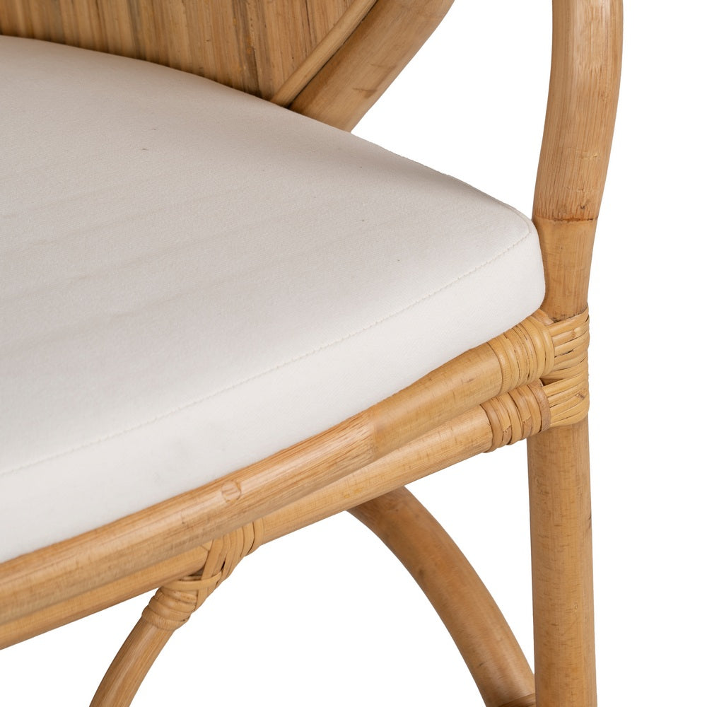 SILLÓN NATURAL RATÁN DECORACIÓN 65 X 63 X 78 CM
