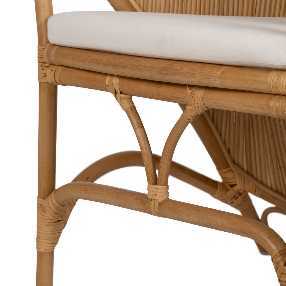 SILLÓN NATURAL RATÁN DECORACIÓN 65 X 63 X 78 CM