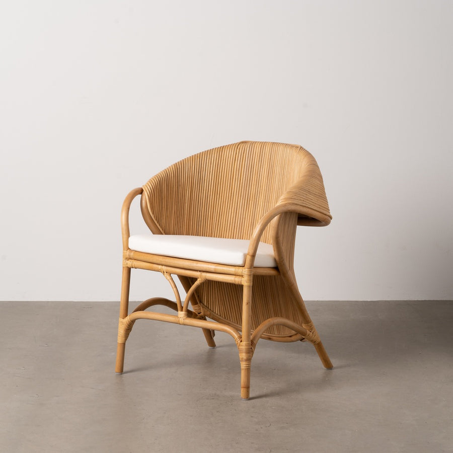 SILLÓN NATURAL RATÁN DECORACIÓN 65 X 63 X 78 CM