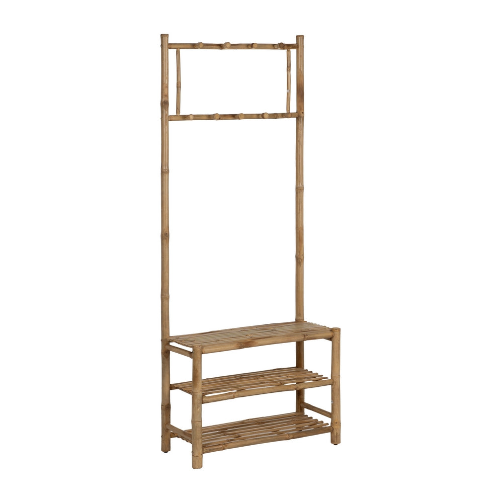 PERCHERO RECIBIDOR NATURAL BAMBÚ 70 X 32 X 175 CM