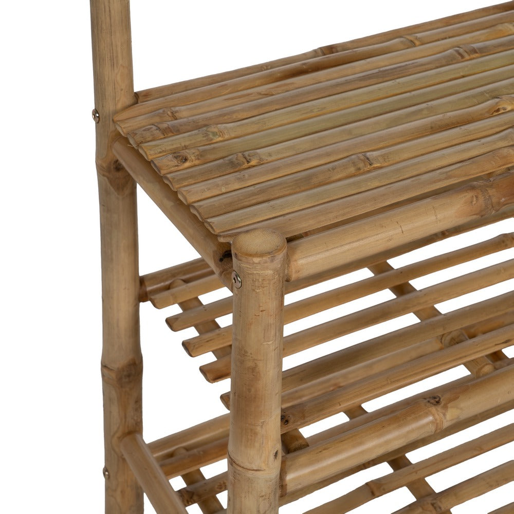 PERCHERO RECIBIDOR NATURAL BAMBÚ 70 X 32 X 175 CM