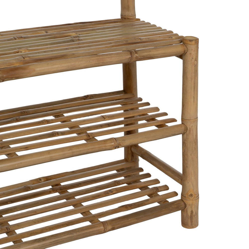 PERCHERO RECIBIDOR NATURAL BAMBÚ 70 X 32 X 175 CM