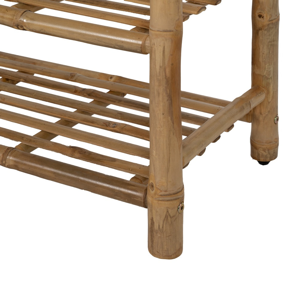 PERCHERO RECIBIDOR NATURAL BAMBÚ 70 X 32 X 175 CM