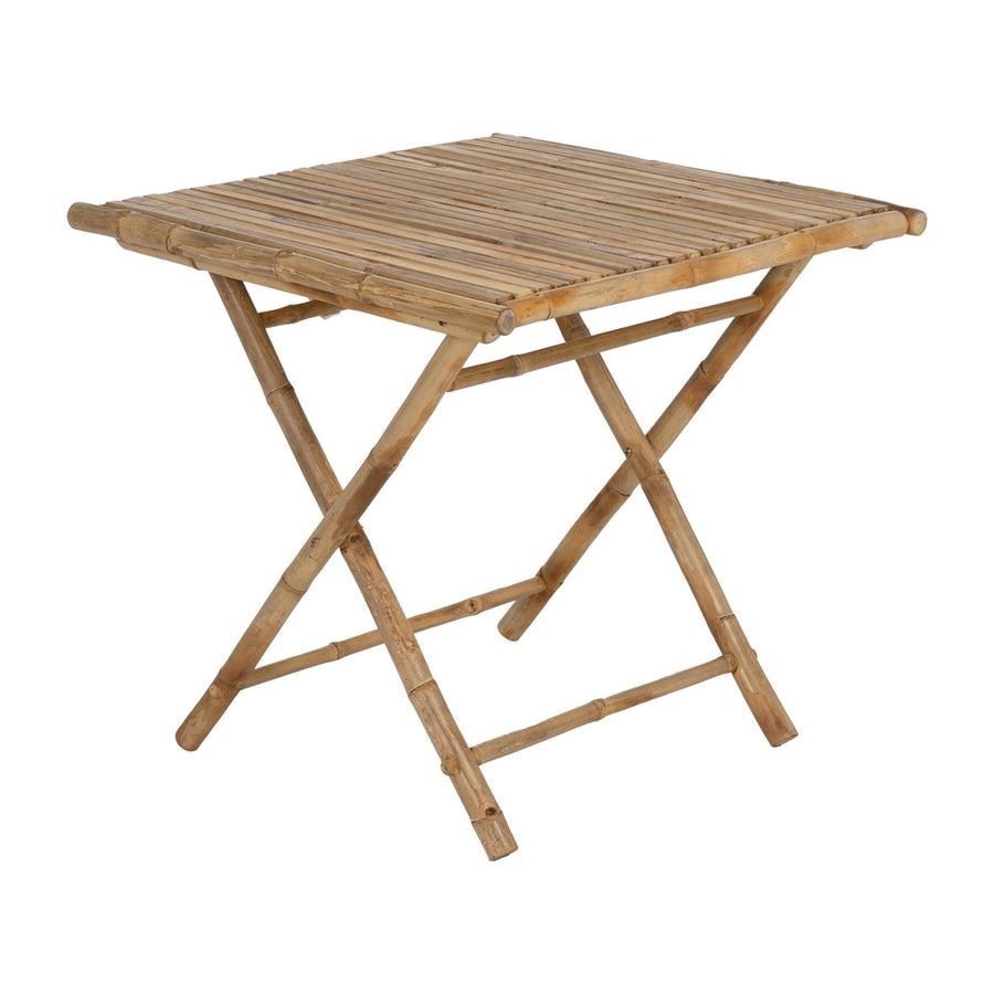 MESA AUXILIAR NATURAL BAMBÚ 80 X 80 X 75 CM