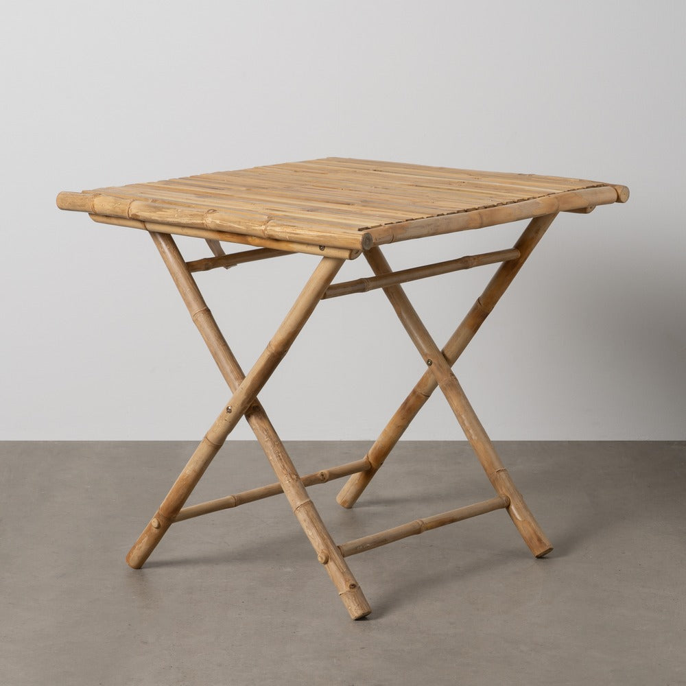 MESA AUXILIAR NATURAL BAMBÚ 80 X 80 X 75 CM
