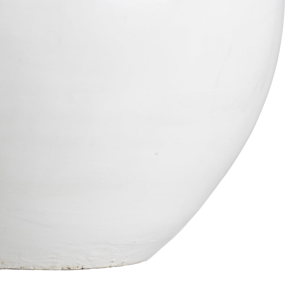 WHITE TERRACOTTA DECORATIVE VASE 29 X 31 X 30 CM