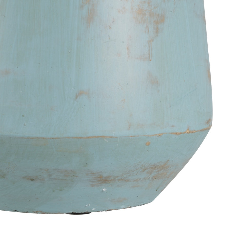 JARRÓN TURQUESA TERRACOTA DECORACIÓN 25 X 27 X 45 CM
