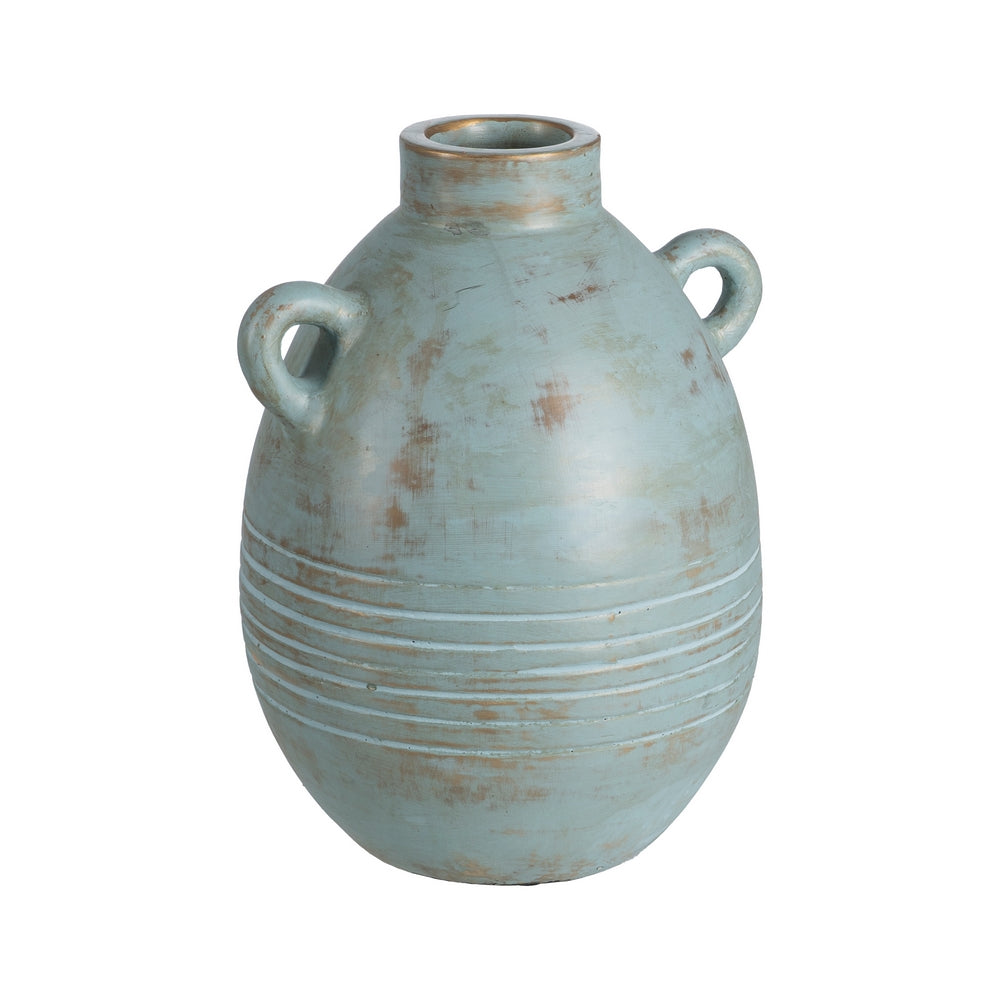 JARR�N TURQUESA TERRACOTA DECORACI�N 29 X 31 X 40 CM