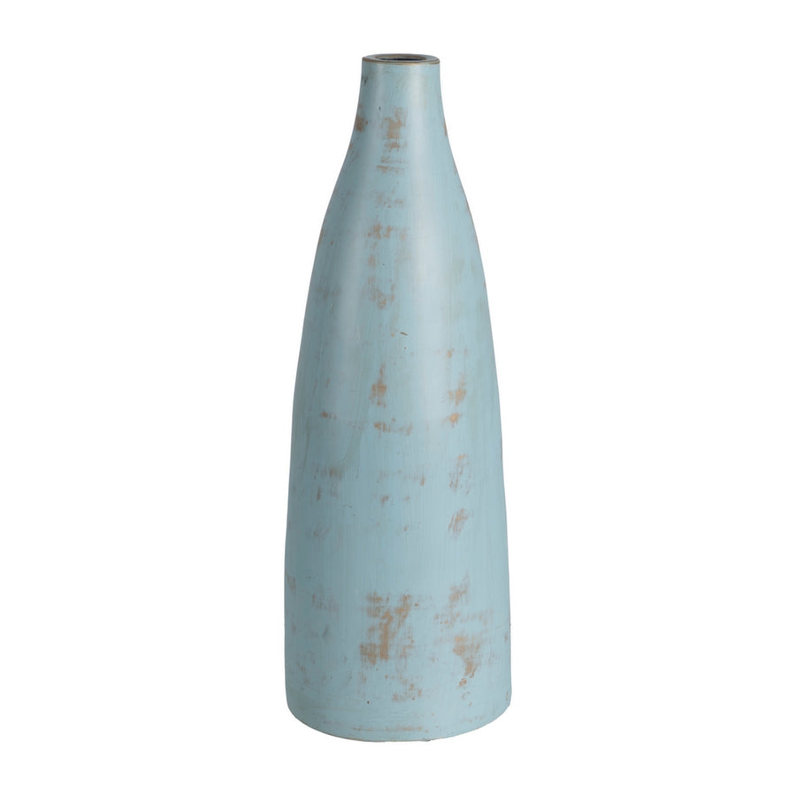 TURQUOISE TERRACOTTA DECORATIVE VASE 23 X 25 X 64 CM