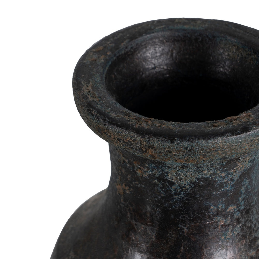 BROWN TERRACOTTA VASE DECORATION 23 X 25 X 51 CM