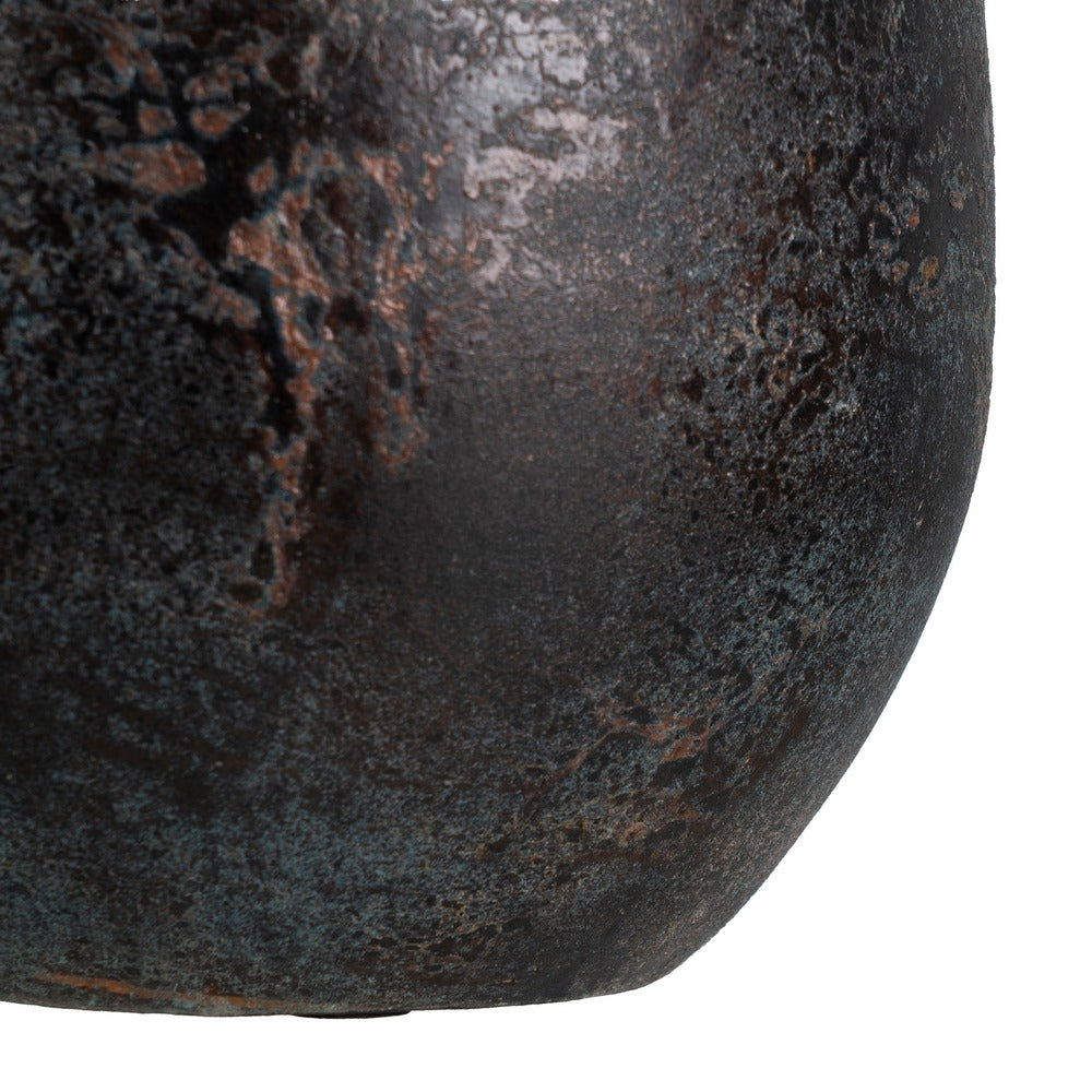 BROWN TERRACOTTA VASE DECORATION 23 X 25 X 51 CM
