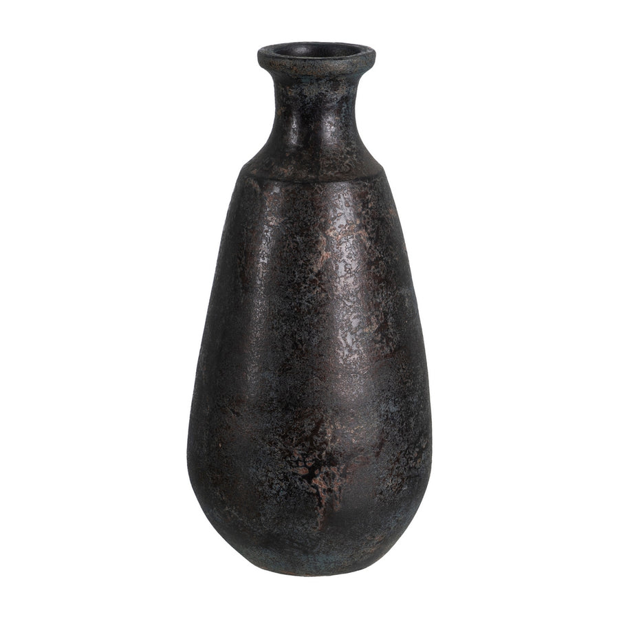 JARRÓN MARRÓN TERRACOTA DECORACIÓN 23 X 25 X 51 CM