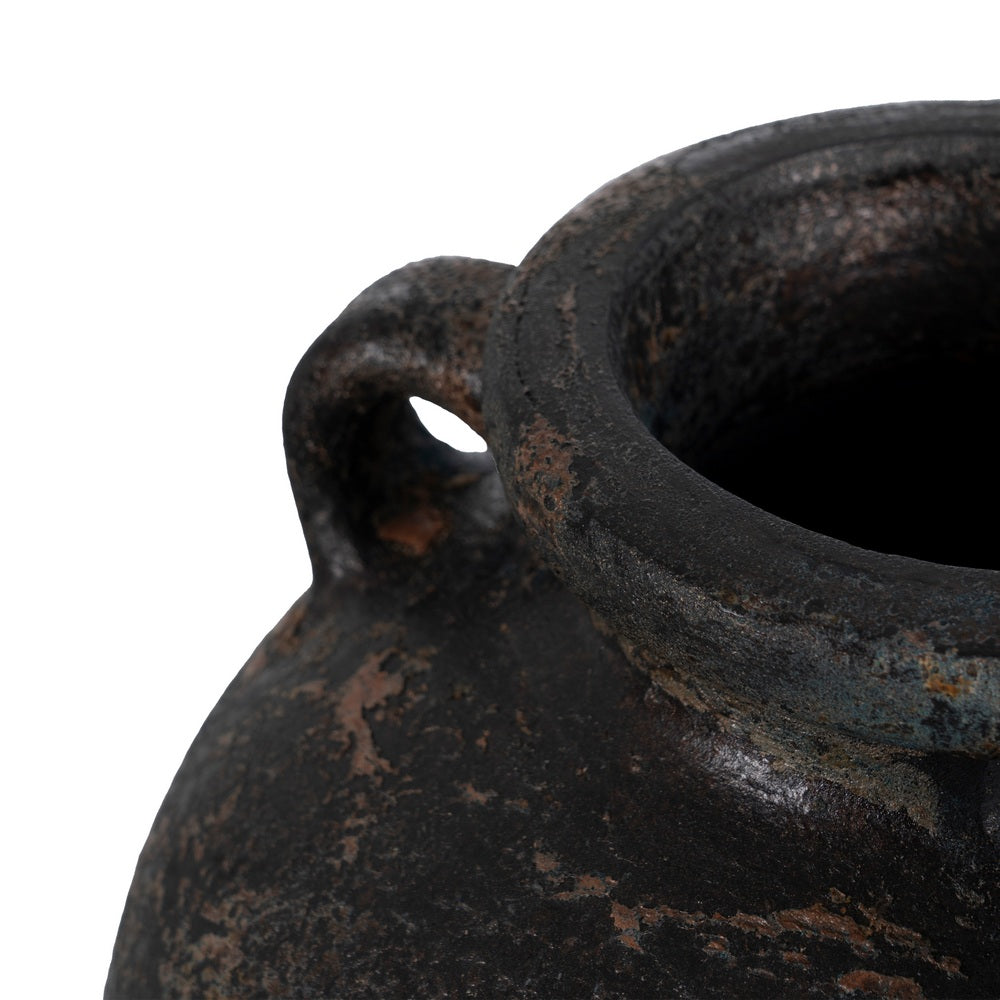JARRÓN MARRÓN TERRACOTA DECORACIÓN 26 X 28 X 60 CM