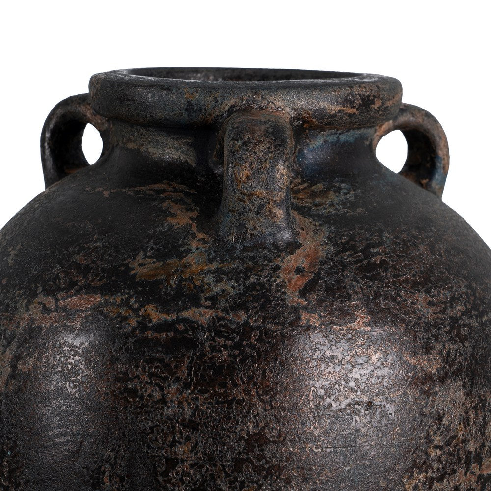 JARRÓN MARRÓN TERRACOTA DECORACIÓN 26 X 28 X 60 CM