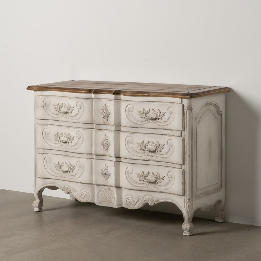 MINDI WOOD CHEST OF DRAWERS BEDROOM 130 X 45 X 85 CM