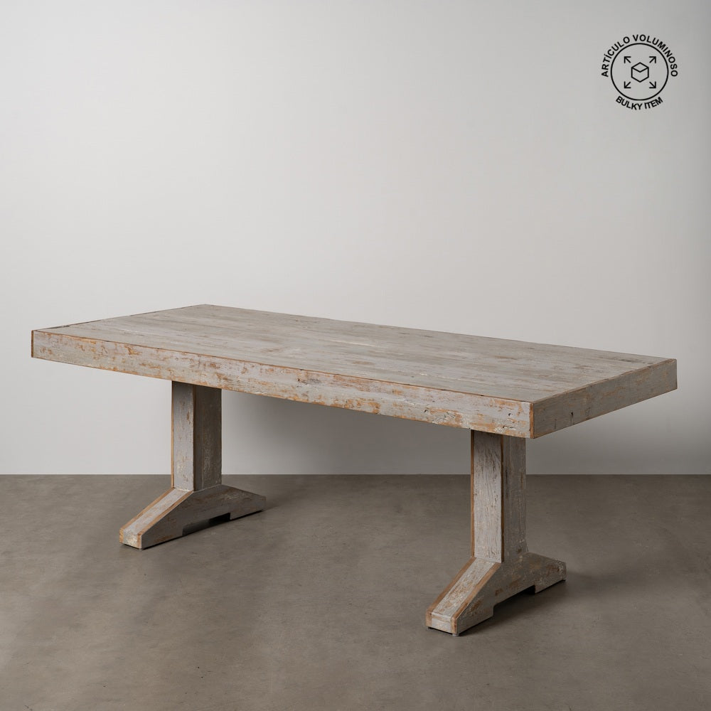 MESA COMEDOR MADERA SAL�N 220 X 90 X 76 CM
