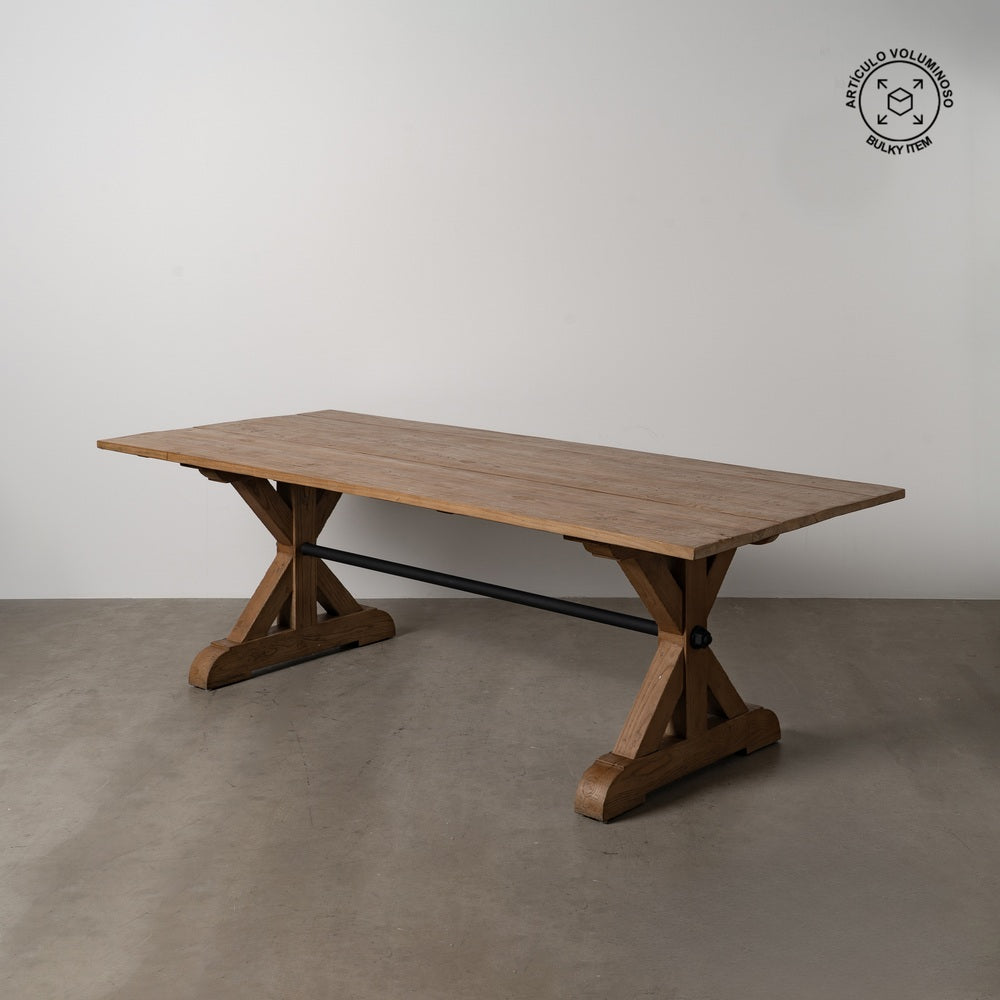 MESA COMEDOR MADERA DE ROBLE SAL�N 240 X 98 X 76 CM