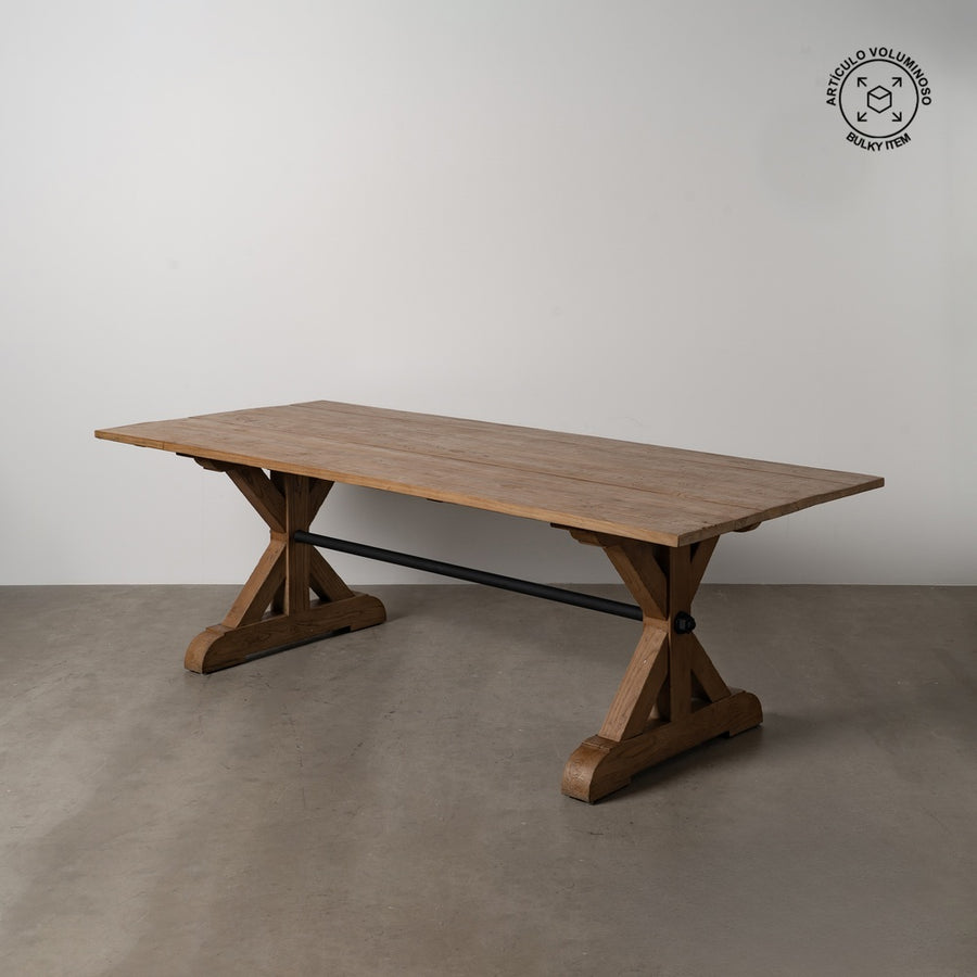 MESA COMEDOR MADERA DE ROBLE SALÓN 240 X 98 X 76 CM