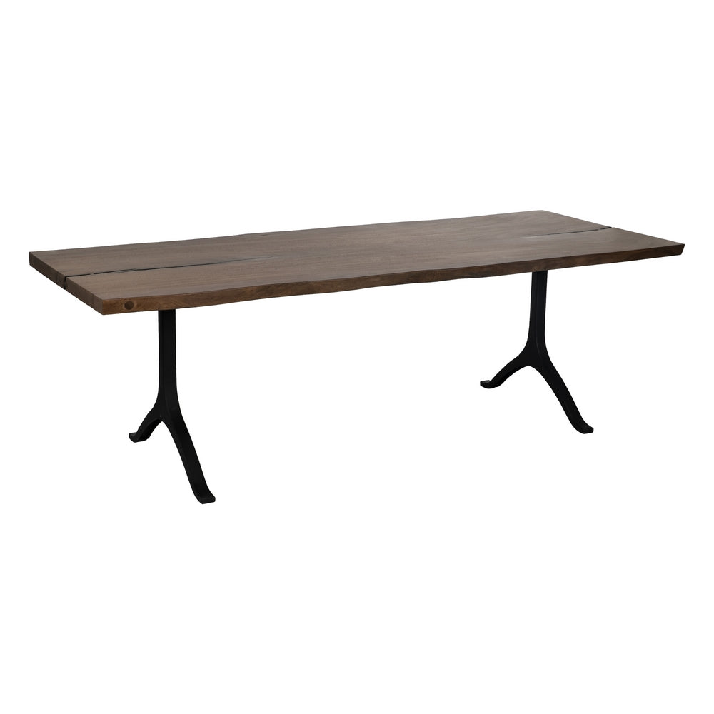 WOOD-METAL DINING TABLE FOR LIVING ROOM 240 X 90 X 77 CM