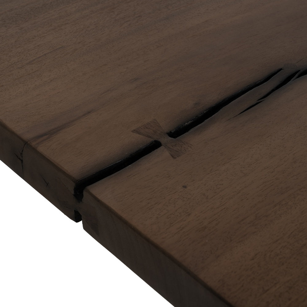 WOOD-METAL DINING TABLE FOR LIVING ROOM 240 X 90 X 77 CM