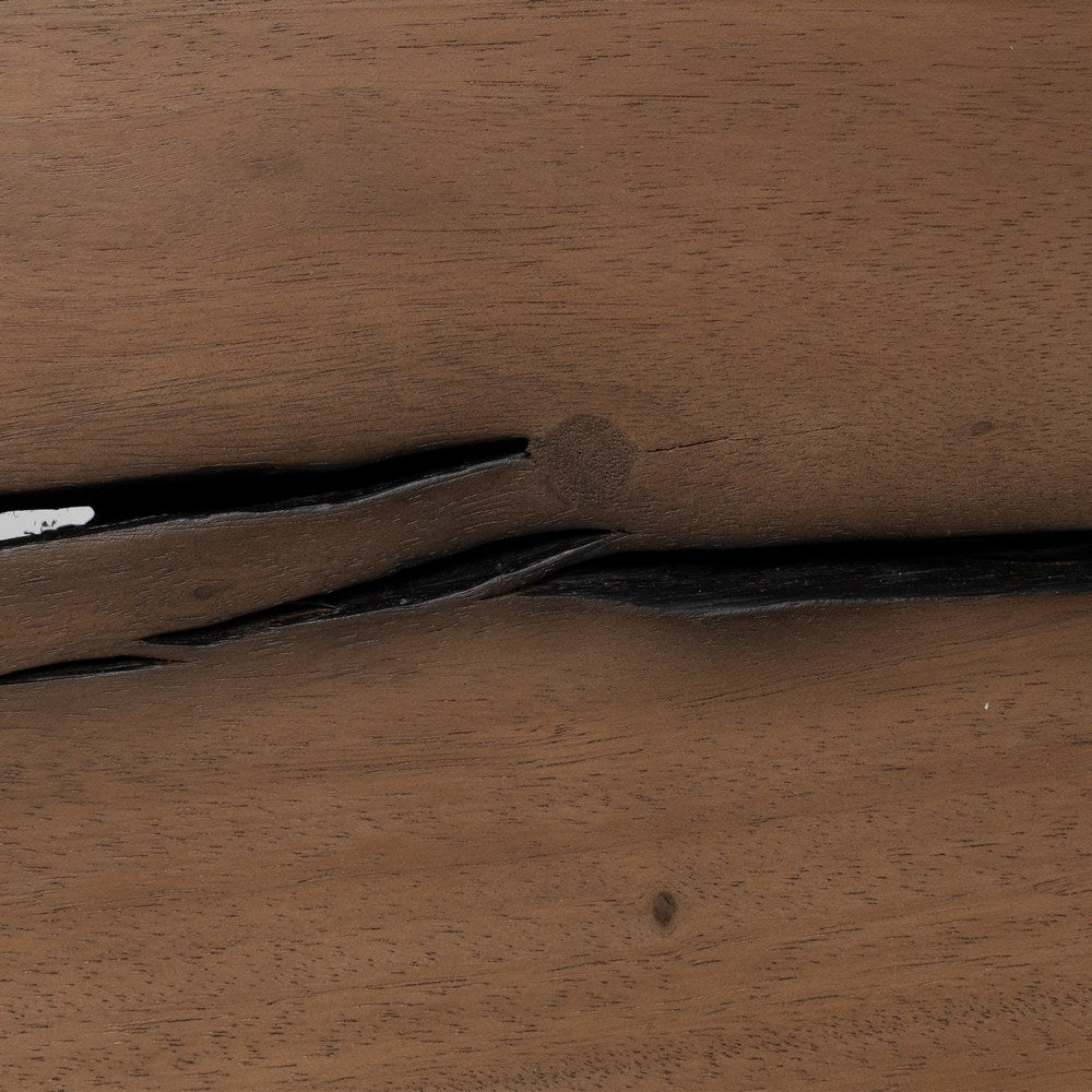 WOOD-METAL DINING TABLE FOR LIVING ROOM 240 X 90 X 77 CM