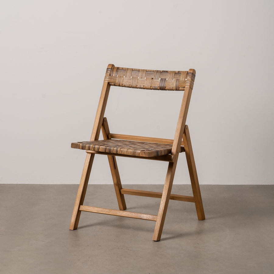 SILLA PLEGABLE NATURAL MADERA CONTRACT 51 X 60 X 80,50 CM