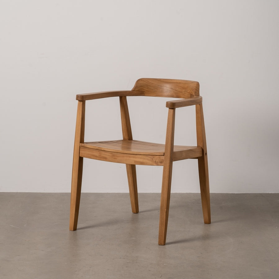 SILLA NATURAL MADERA 58,50 X 59 X 76 CM