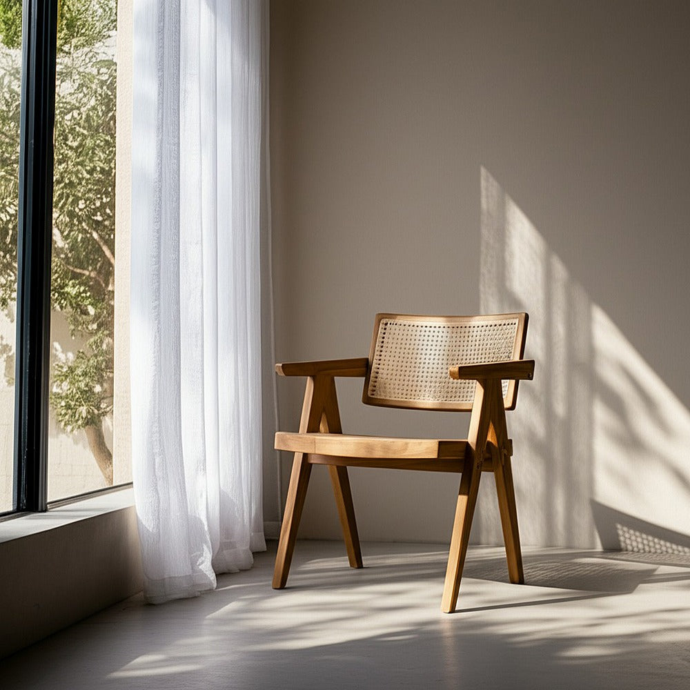 SILLA NATURAL MADERA 56 X 59 X 76 CM