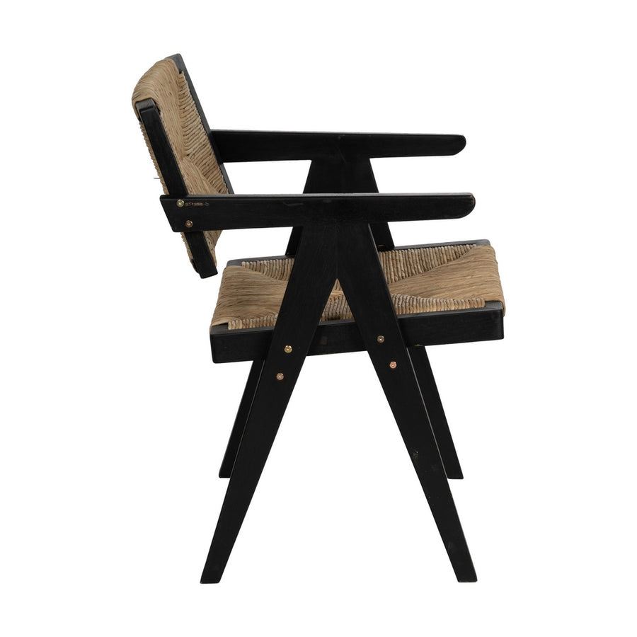 SILLA NATURAL-NEGRO MADERA 56 X 62 X 76,50 CM