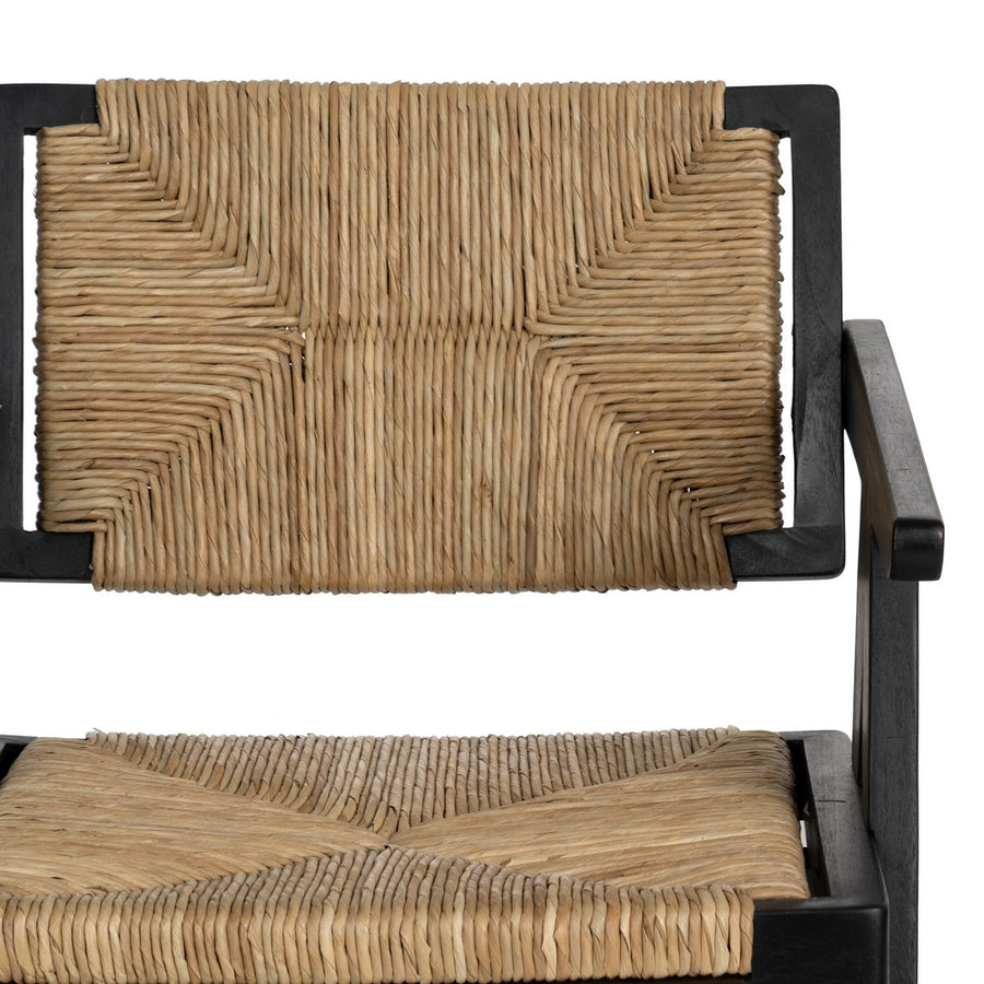 SILLA NATURAL-NEGRO MADERA 56 X 62 X 76,50 CM