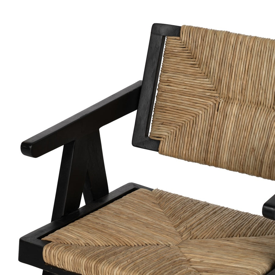 SILLA NATURAL-NEGRO MADERA 56 X 62 X 76,50 CM