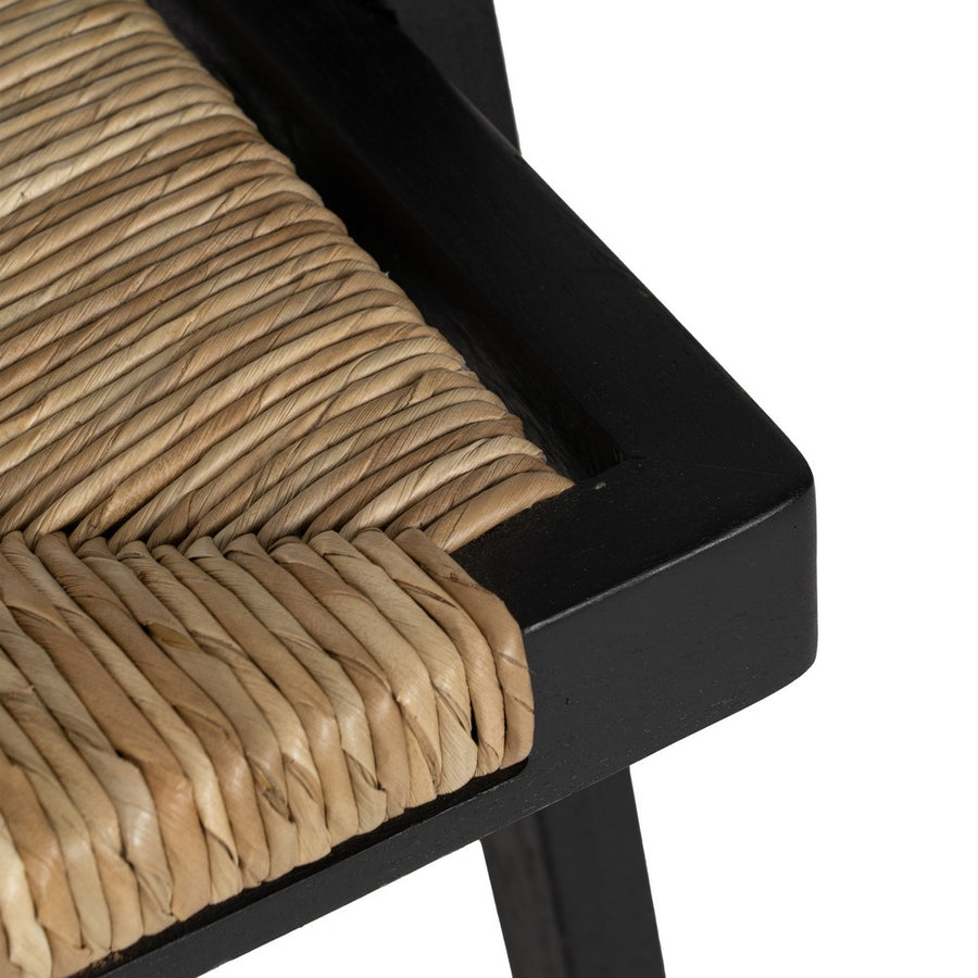 SILLA NATURAL-NEGRO MADERA 56 X 62 X 76,50 CM