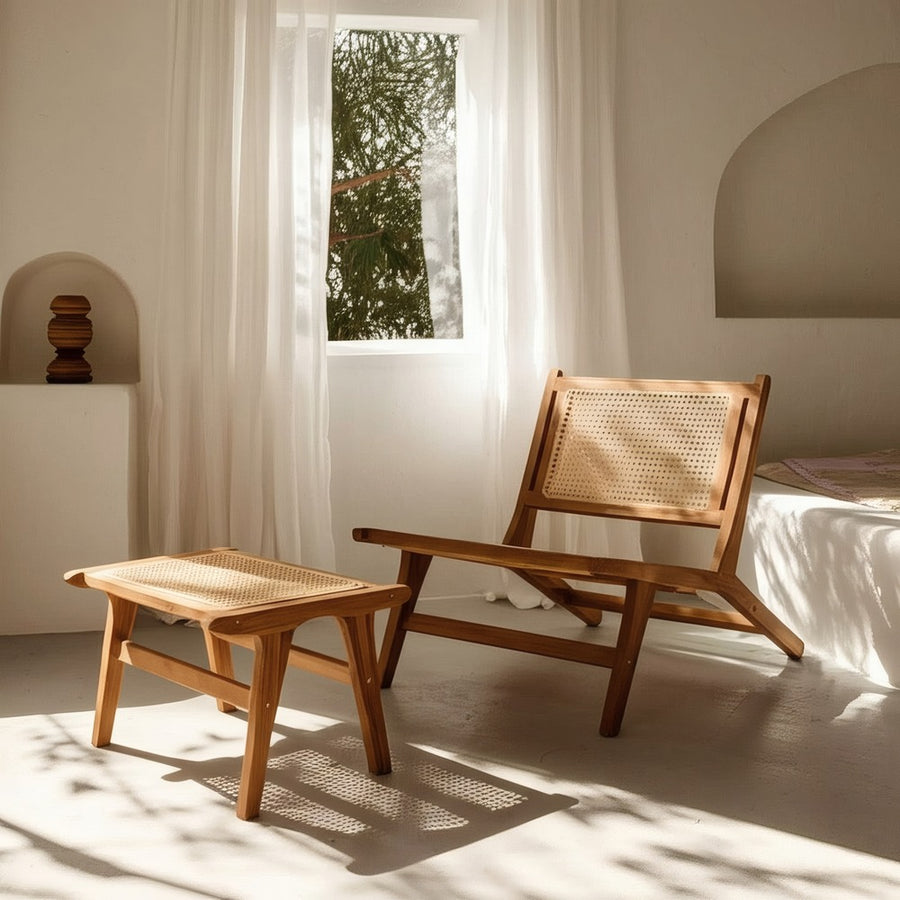 REPOSAPIÉS NATURAL MADERA 60,50 X 45 X 35,50 CM