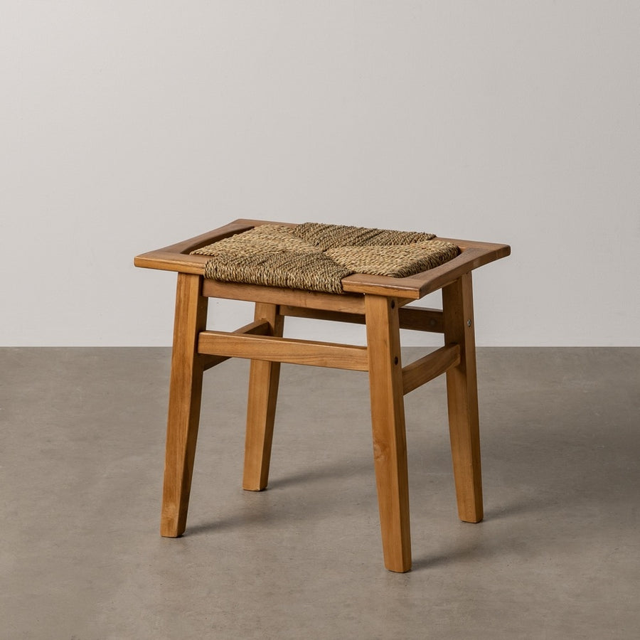TABURETE NATURAL MADERA 49 X 35 X 45 CM