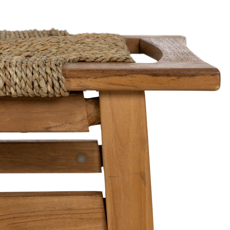 TABURETE NATURAL MADERA 49 X 35 X 45 CM
