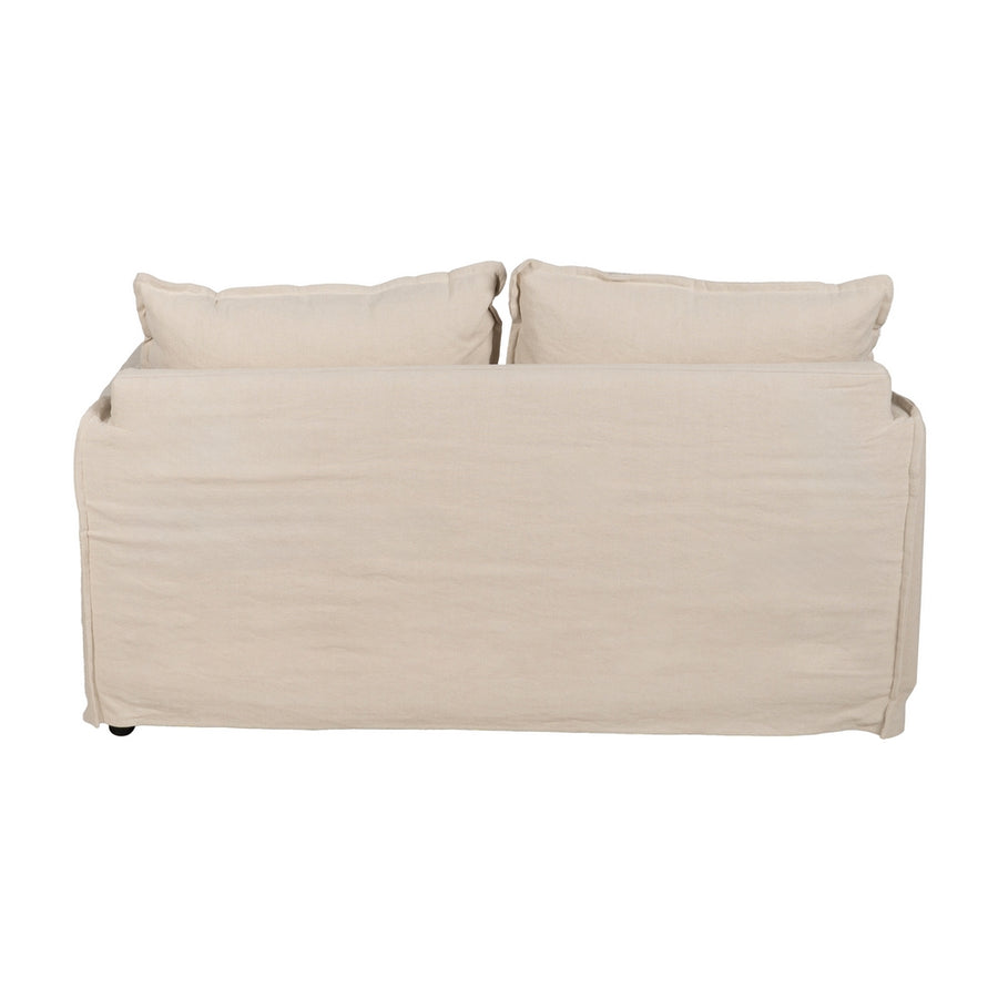 SOFÁ 2 PLAZAS CREMA TEJIDO-MADERA 160 X 95 X 85 CM