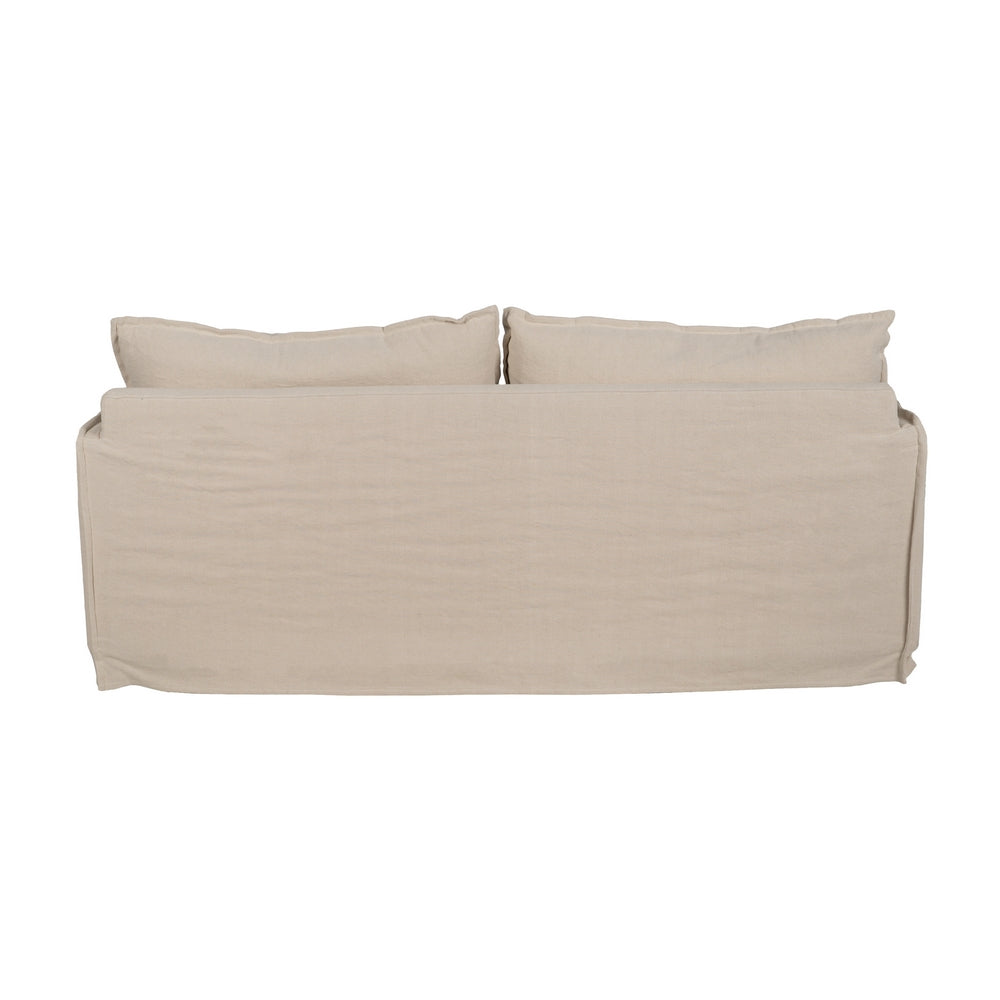 SOFÁ 3 PLAZAS CREMA TEJIDO-MADERA 200 X 95 X 85 CM