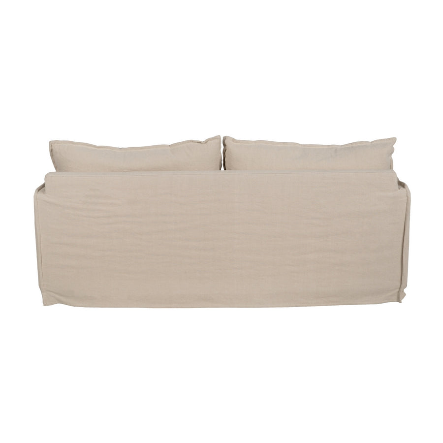 SOFÁ 3 PLAZAS CREMA TEJIDO-MADERA 200 X 95 X 85 CM