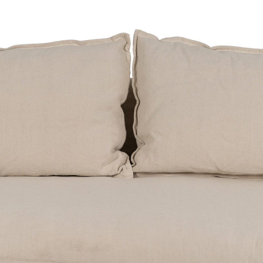 SOFÁ 3 PLAZAS CREMA TEJIDO-MADERA 200 X 95 X 85 CM