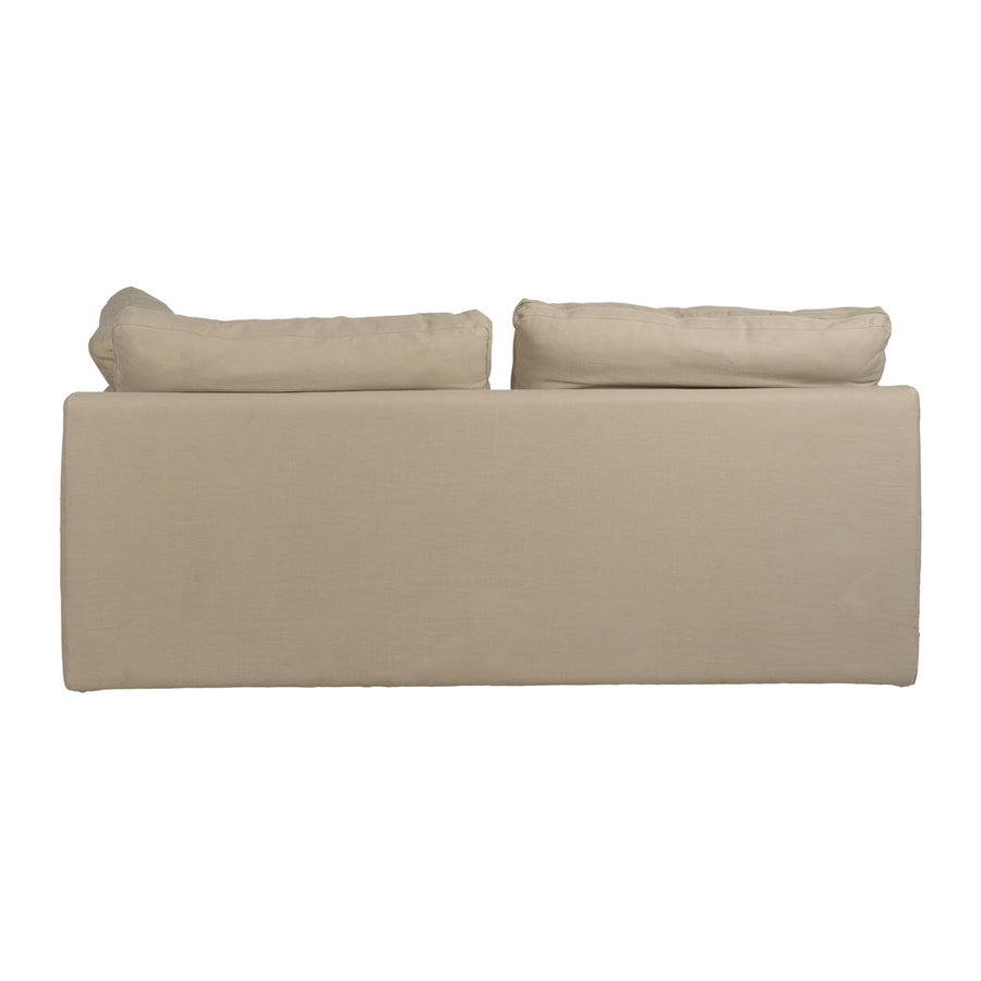 SOFÁ 2 PLAZAS BEIGE TEJIDO-MADERA 180 X 100 X 83 CM