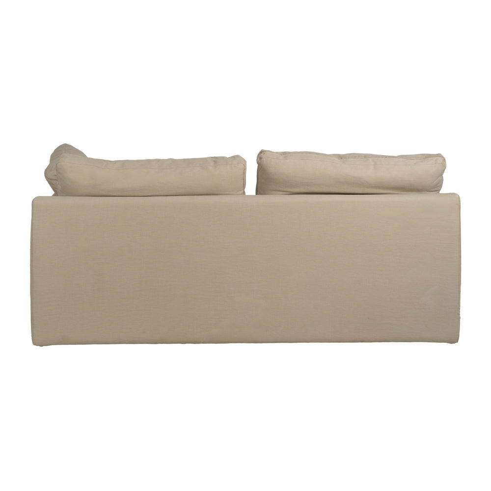 SOFÁ 2 PLAZAS BEIGE TEJIDO-MADERA 180 X 100 X 83 CM