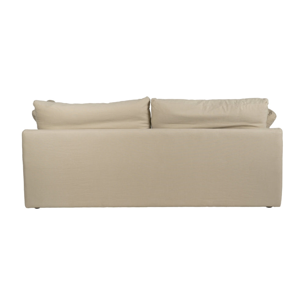 SOF� 3 PLAZAS BEIGE TEJIDO-MADERA 212 X 100 X 83 CM