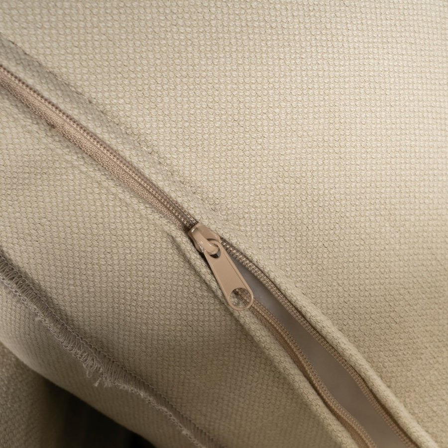 SOFÁ 3 PLAZAS BEIGE TEJIDO-MADERA 216 X 94 X 93 CM
