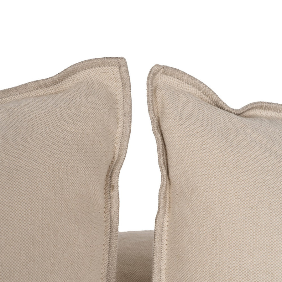 CHAISE-LOUNGER CREMA TEJIDO-MADERA 300 X 161 X 90 CM