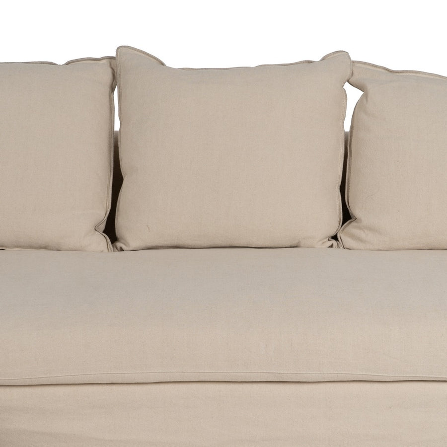 CHAISE-LOUNGER CREMA TEJIDO-MADERA 300 X 161 X 90 CM