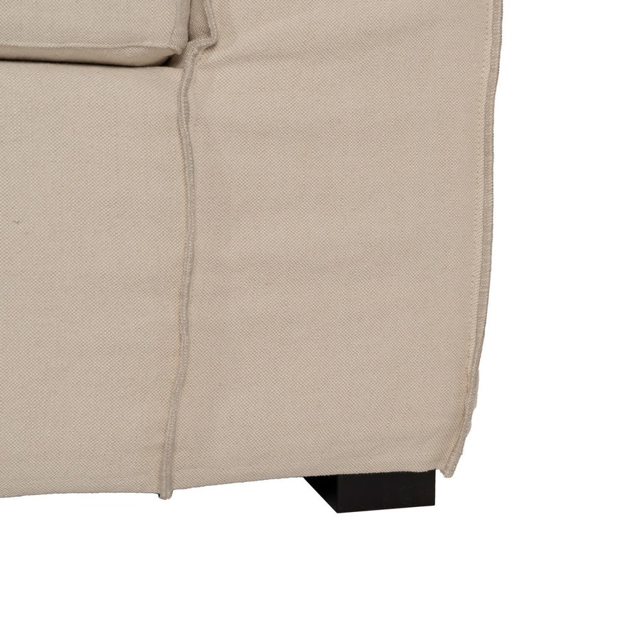 CHAISE-LOUNGER CREMA TEJIDO-MADERA 300 X 161 X 90 CM