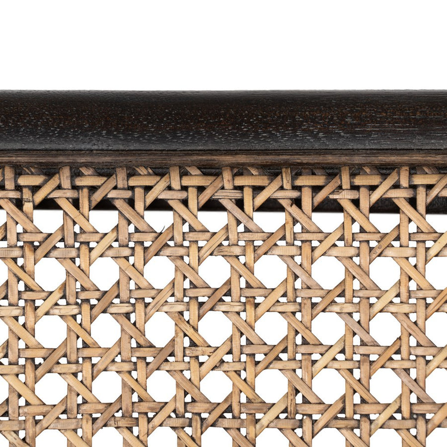 SILLÓN NEGRO RATÁN/MADERA SALÓN 84 X 58 X 74 CM
