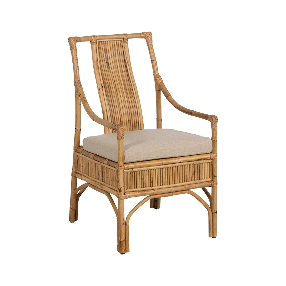 SILLÓN NATURAL RATÁN DECORACIÓN 54 X 65 X 96 CM
